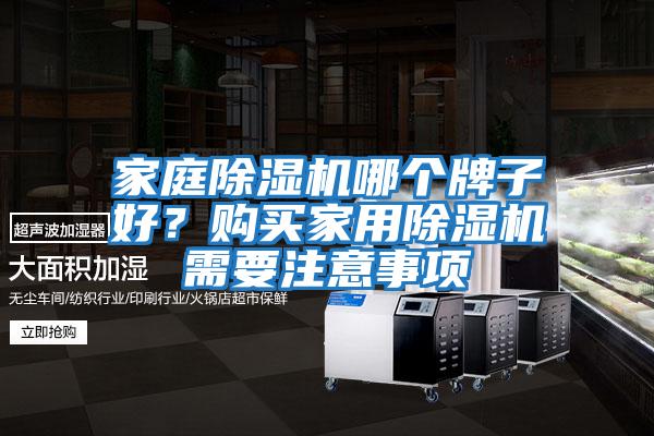 家庭除濕機哪個牌子好？購買家用除濕機需要注意事項