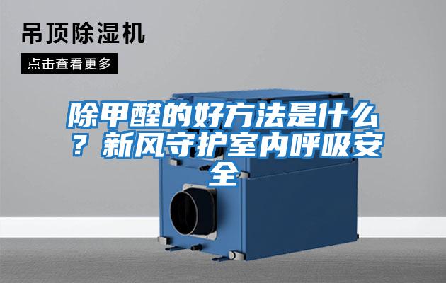 除甲醛的好方法是什么?新風守護室內呼吸安全