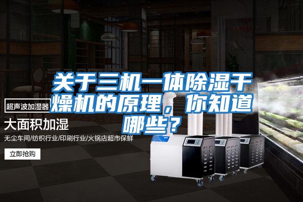 關于三機一體除濕干燥機的原理，你知道哪些？