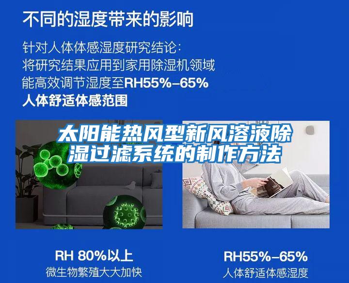 太陽能熱風型新風溶液除濕過濾系統的制作方法