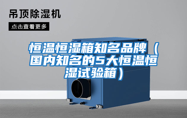 恒溫恒濕箱知名品牌(國內知名的5大恒溫恒濕試驗箱)