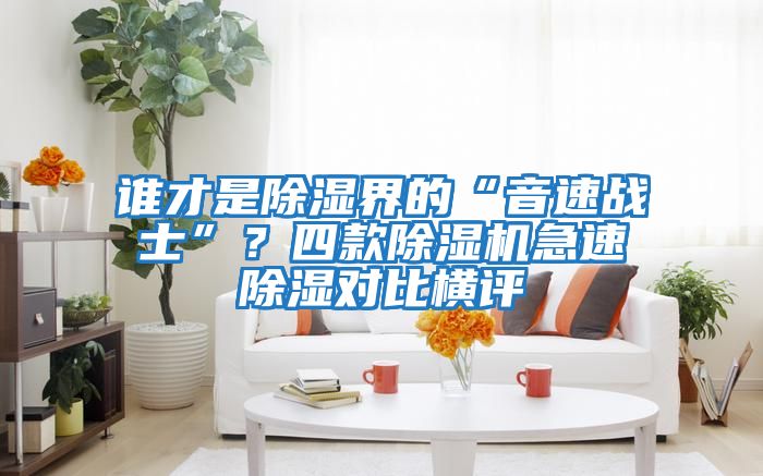 誰才是除濕界的“音速戰士”？四款除濕機急速除濕對比橫評