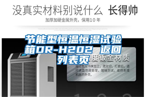 節能型恒溫恒濕試驗箱DR-H202 返回列表頁